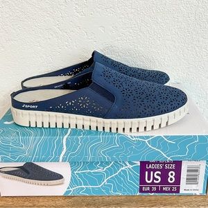 NWT JSPORT Slip on floral mule shoe